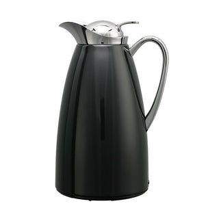 Service Ideas Classy Stainless Steel Coffee Carafe Server, 1 Liter 33.8 oz. - Black / Powder-Coated