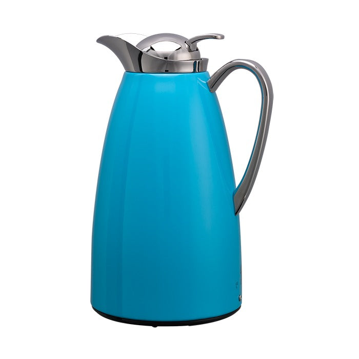 Service Ideas Classy Stainless Steel Coffee Carafe Server, 1 Liter 33.8 oz. - Blue / Powder-Coated