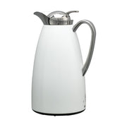 Service Ideas Classy Stainless Steel Coffee Carafe Server, 1 Liter 33.8 oz. - White / Powder-Coated