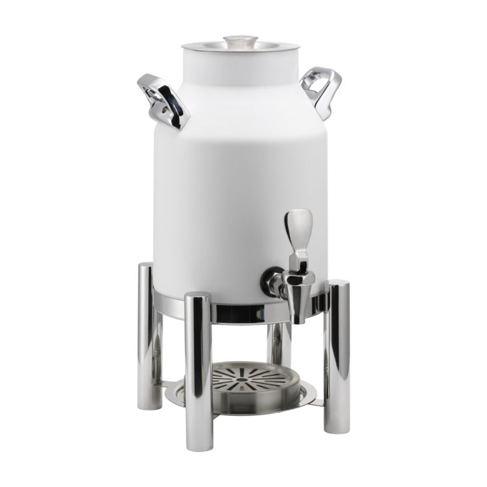 Service Ideas Thermo-Urn Stainless Steel Chafer Urn, 1.5 gal., White - Essential