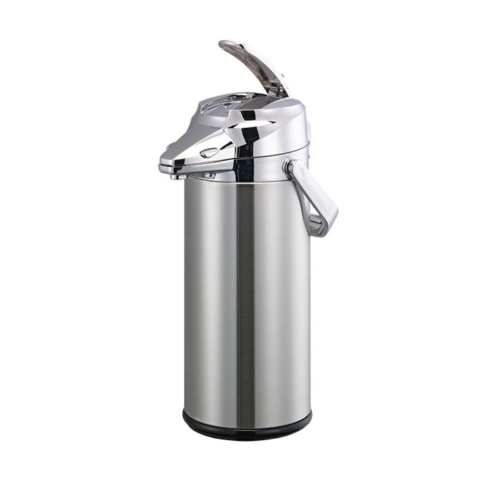 Service Ideas Signa-Air Stainless Steel Airpot, 2.2 Liters - Silver