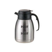Service Ideas SteelVac Insulated Creamer, 1.5 Liters 50.7 oz., Silver - "Half & Half"