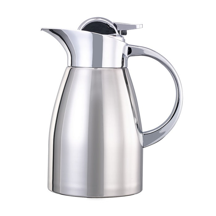 Service Ideas Elite Stainless Touch Carafe Server, Silver - 1 Liter 33.81 oz.