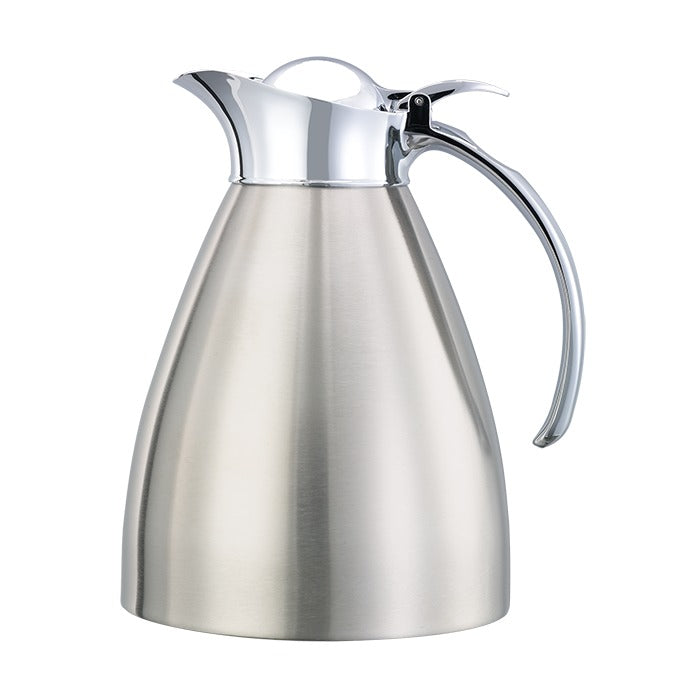 Service Ideas Marquette Stainless Steel Carafe Server, Silver - 1 Liter 33.8 oz.