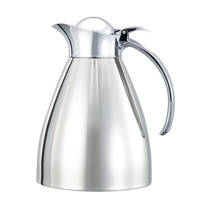 Service Ideas Marquette Stainless Steel Carafe Server, Silver - 1 Liter 33.8 oz.