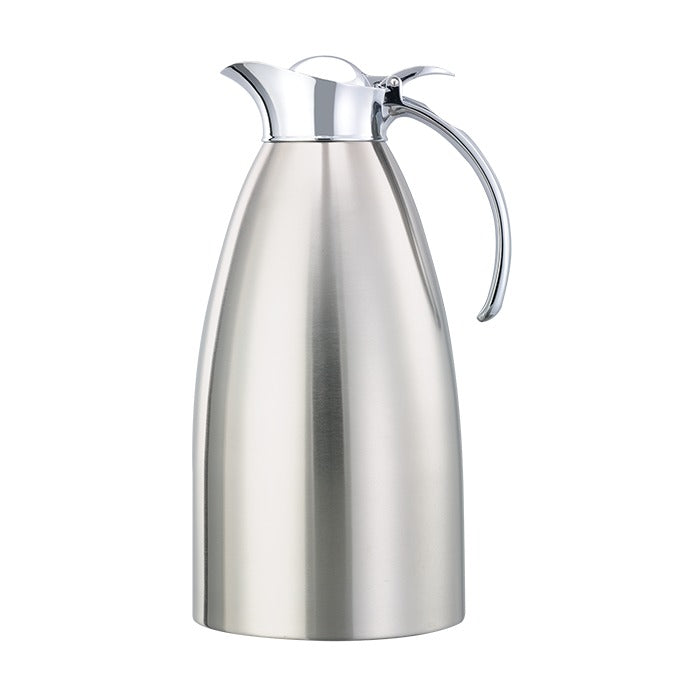 Service Ideas Marquette Stainless Steel Carafe Server, Silver - 2 Liters 67.6 oz.