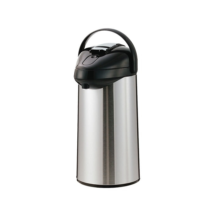 Service Ideas SteelVac Airpot, 7 1/4" x 9 1/2", Silver - 3 Liters