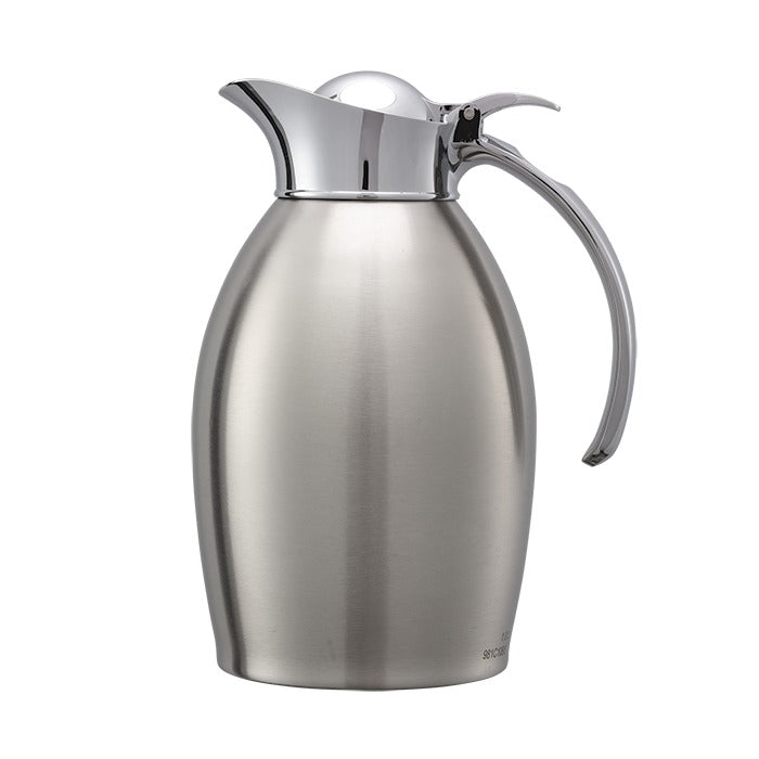 Service Ideas Nicollet Stainless Steel Carafe Server, Silver - 1 Liter 33.8 oz.
