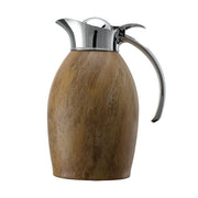 Service Ideas Nicollet Stainless Steel Carafe Server, 1 Liter 33.8 oz. - Brown / Faux Marble