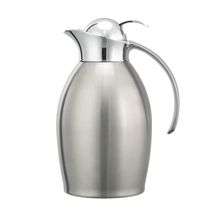 Service Ideas Nicollet Stainless Steel Carafe Server, Silver - 1 Liter 33.8 oz.
