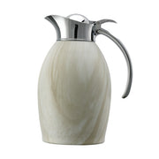 Service Ideas NIC10BSWM Nicollet Stainless Steel Carafe Server, 1 Liter 33.8 oz., White - Default Title