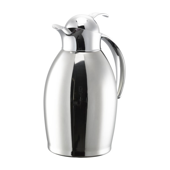 Service Ideas Nicollet Stainless Steel Carafe Server, Silver - 1 Liter 33.8 oz.