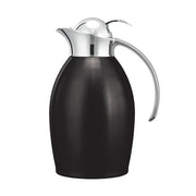 Service Ideas Nicollet Stainless Steel Carafe Server, 1 Liter 33.8 oz. - Black