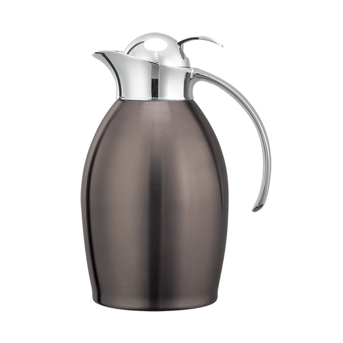 Service Ideas Nicollet Stainless Steel Carafe Server, 1 Liter 33.8 oz. - Gray
