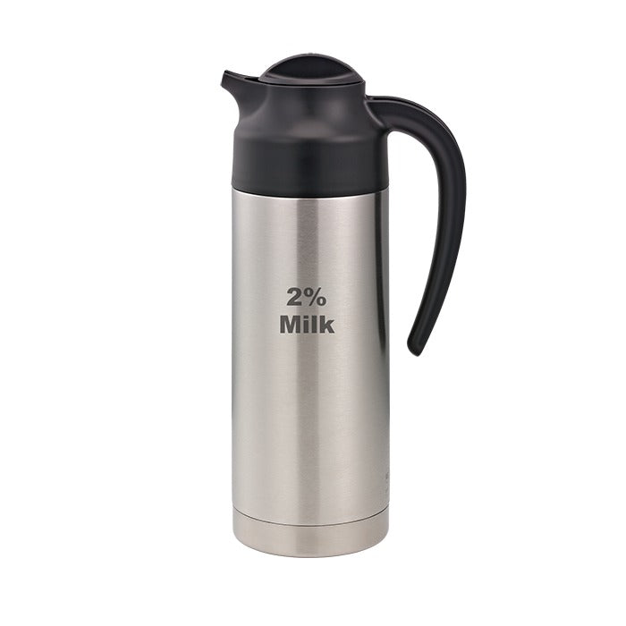 Service Ideas SteelVac Insulated Creamer, 1 Liter 33.8 oz., Silver - S2SN1002PCTET