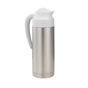 Service Ideas SteelVac Insulated Creamer, 1 Liter 33.8 oz., Silver - S2SN100WHT