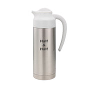 Service Ideas SteelVac Insulated Creamer, 1 Liter 33.8 oz., Silver - S2SN100HHETWHT