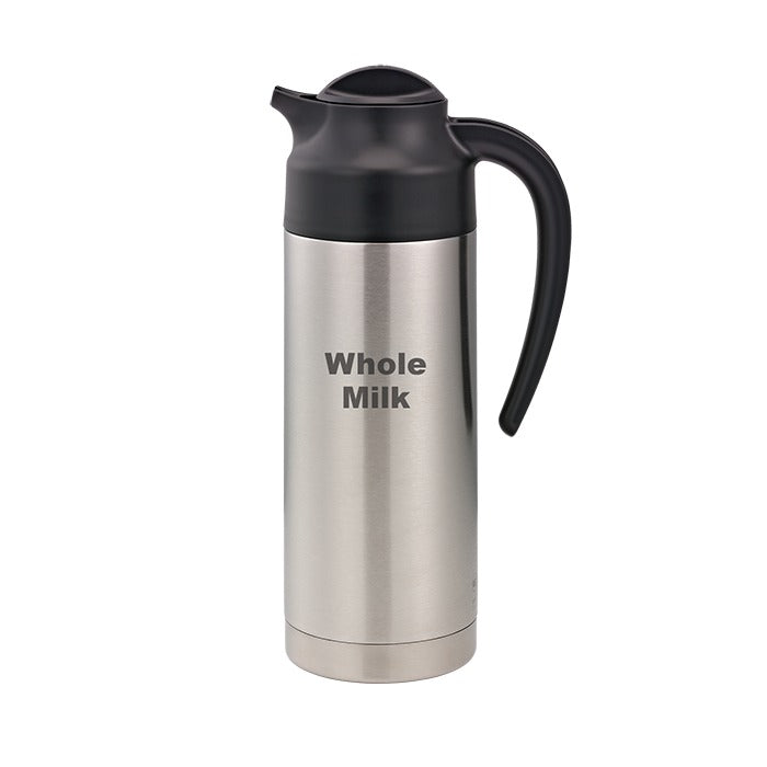 Service Ideas SteelVac Insulated Creamer, 1 Liter 33.8 oz., Silver - S2SN100WHOLEET