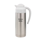 Service Ideas SteelVac Insulated Creamer, 1 Liter 33.8 oz., Silver - S2SN100SMETWHT