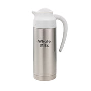 Service Ideas SteelVac Insulated Creamer, 1 Liter 33.8 oz., Silver - S2SN100WHOLEETWHT