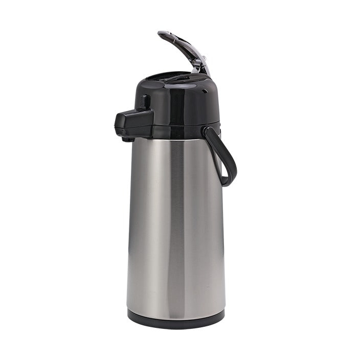 Service Ideas Eco-Air Stainless Steel Airpot, 6" x 8", Silver - 1.9 Liters