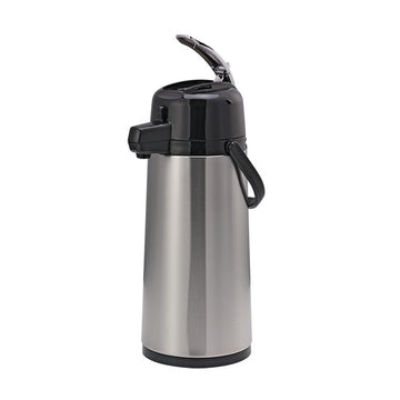 Service Ideas Eco-Air Stainless Steel Airpot, 6" x 8", Silver - 1.9 Liters