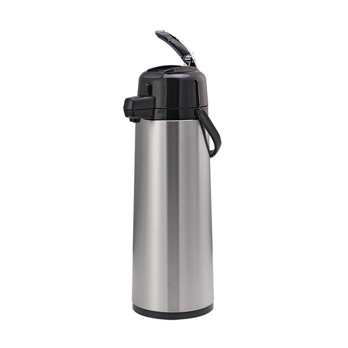 Service Ideas Eco-Air Stainless Steel Airpot, 6" x 8", Silver - 3 Liters