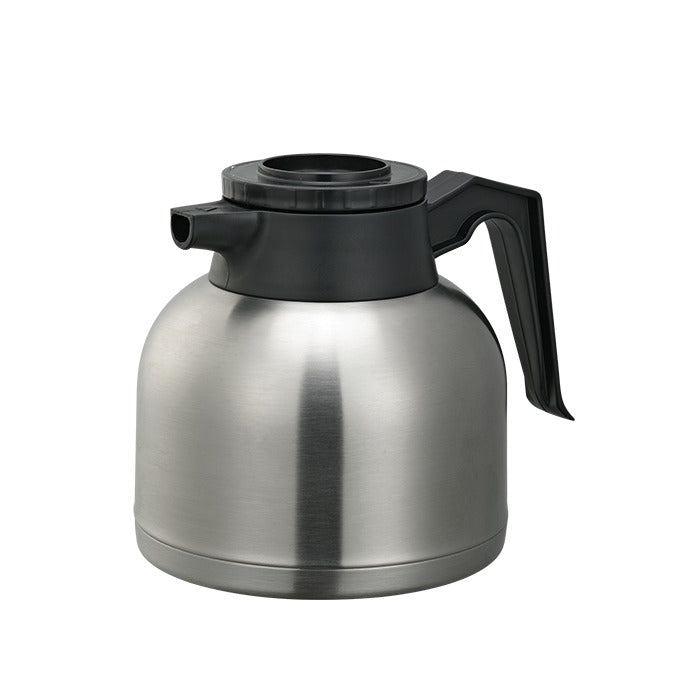 Service Ideas SteelVac Coffee Carafe Server, 1.9 Liters 64.2 oz., Silver - 8 3/4"