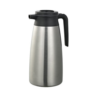 Service Ideas SteelVac Coffee Carafe Server, 1.9 Liters 64.2 oz., Silver - 7"