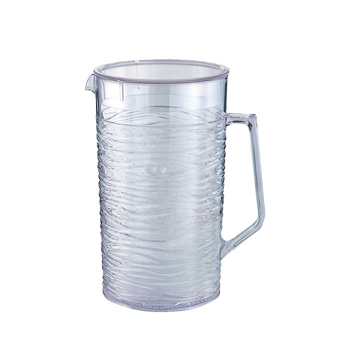 Service Ideas SI2LITCL Sculptured Ice SAN Plastic Water Pitcher, 2 Liters 67.63 oz., Clear, 6/Case - Default Title