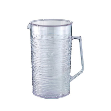 Service Ideas SI2LITCL Sculptured Ice SAN Plastic Water Pitcher, 2 Liters 67.63 oz., Clear, 6/Case - Default Title
