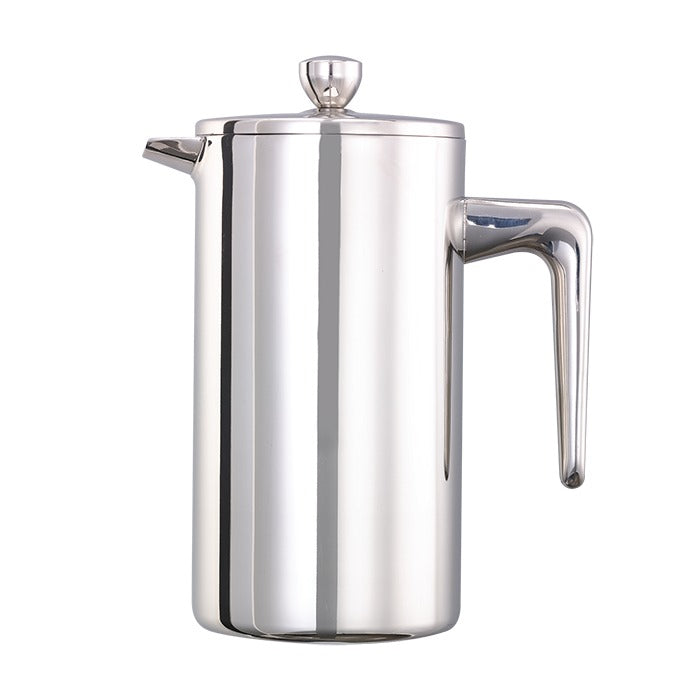 Service Ideas Stainless Steel French Press, Silver - 0.8 Liter 27 oz.