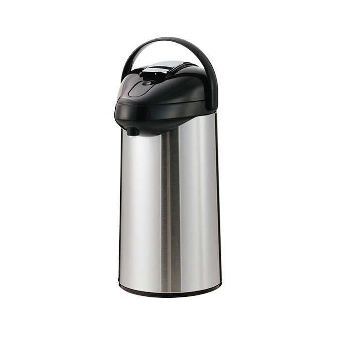 Service Ideas SteelVac Airpot, 7 1/4" Wide, Silver - 3.75 Liters