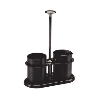 Service Ideas Stainless Steel Creamer Set, 4 oz. - Black
