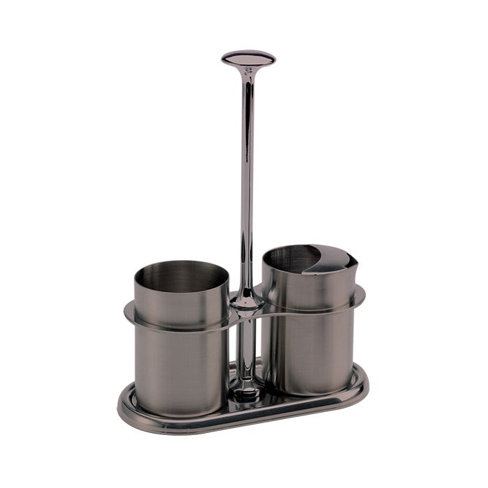 Service Ideas Stainless Steel Creamer Set, 4 oz. - Gray
