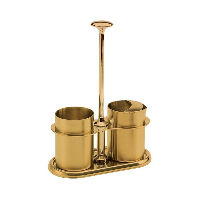 Service Ideas Stainless Steel Creamer Set, 4 oz. - Gold