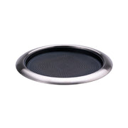 Service Ideas Metallic Elements Serving Tray, 1" High, 12/Case - Black Silver