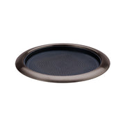 Service Ideas Metallic Elements Serving Tray, 1" High, 12/Case - Black Gray