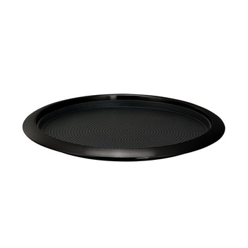 Service Ideas Metallic Elements Serving Tray, 1" High, 12/Case - Black