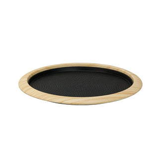 Service Ideas Natural Elements Serving Tray, 1" High, 12/Case - Beige Black