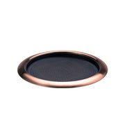 Service Ideas Metallic Elements Serving Tray, 1" High, 12/Case - Black Rose Gold