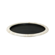 Service Ideas Natural Elements Serving Tray, 1" High, 12/Case - Black White
