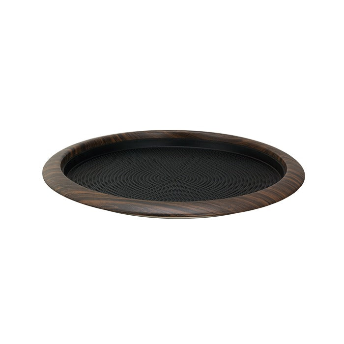 Service Ideas Natural Elements Serving Tray, 1" High, 12/Case - Black Brown