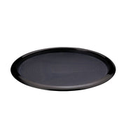 Service Ideas Metallic Elements Serving Tray, 1" High, 12/Case - Black