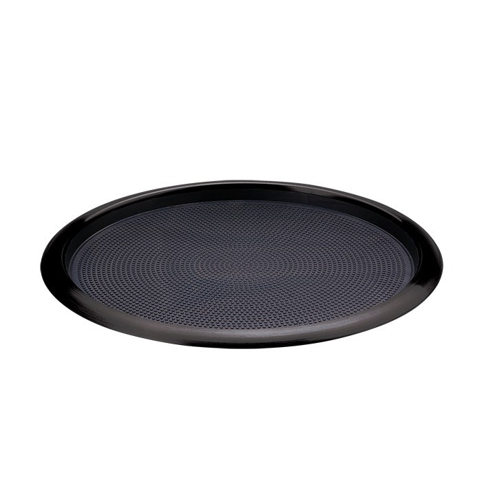 Service Ideas Metallic Elements Serving Tray, 1" High, 12/Case - Black
