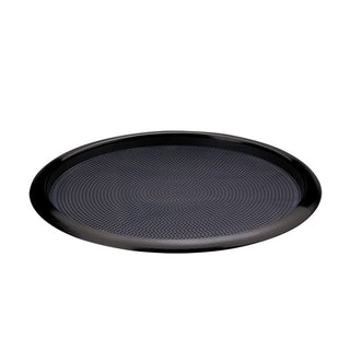 Service Ideas Metallic Elements Serving Tray, 1" High, 12/Case - Black