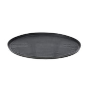 Service Ideas Modern Edge Serving Tray, 14" Diameter, 12/Case - Black