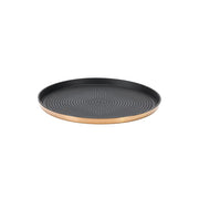 Service Ideas Modern Edge Serving Tray, 9" Diameter, 12/Case - Black Rose Gold