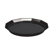 Service Ideas Metallic Elements Serving Tray, 1" High, 12/Case - Black