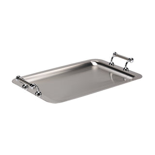 Service Ideas TRRTH2012BS Stainless Steel Serving Tray, 12 1/2" x 20 1/2", Silver - Default Title